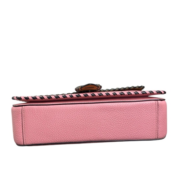 Coach Georgie Whipstitch Colorblock Shoulder Bag Pink Hunter Green EUC C4105 - Picture 12 of 16